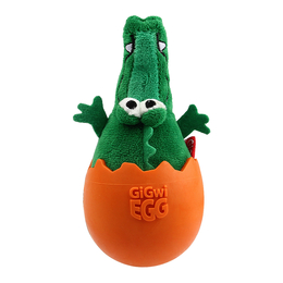 GiGwi Крокодил-неваляшка с пищалкой, игрушка для собак