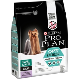 Pro Plan Small &amp; Mini Adult grain free беззерновой для взрослых собак мелких пород с чувствительным пищеварением, индейка, 2,5&nbsp;кг