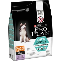 Pro Plan Medium Adult grain free беззерновой для взрослых собак средних пород с чувствительным пищеварением, индейка, 2,5&nbsp;кг