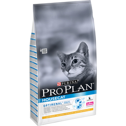 Pro Plan Housecat OptiRenal для домашних кошек, здоровье почек, курица, 10 кг