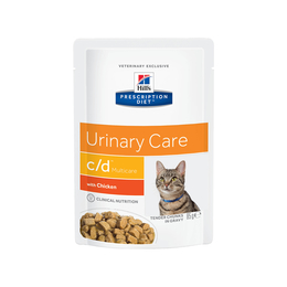 Hill`s PD c/d Urinary Care для взрослых кошек, растворение струвитов + профилактика мочекаменной болезни, курица, пауч 85 г
