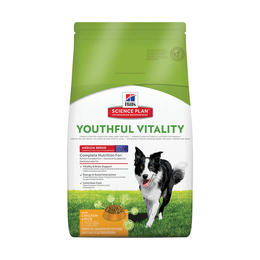 Hill`s SP Adult 7+ Youthful Vitality Medium для пожилых собак средних пород, здоровье кишечника + развитие мозга, курица, 10&nbsp;кг