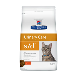Hill`s PD s/d Urinary Care для взрослых кошек, быстрое растворение струвитов + профилактика мочекаменной болезни, курица, 1,5&nbsp;кг