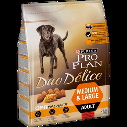Pro Plan Duo Delice Medium &amp; Large Adult для взрослых собак средних и крупных пород, говядина, 2,5&nbsp;кг