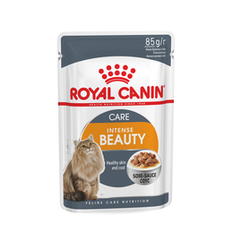 Royal Canin Intense Beauty Care для взрослых кошек, здоровье кожи и блеск шерсти + здоровье почек, кусочки в соусе, пауч 85&nbsp;г