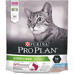 Pro Plan Sterilised OptiSavour для стерилизованных кошек, треска/форель, 400&nbsp;г
