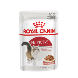 Royal Canin Instinctive Adult для взрослых кошек, здоровье почек + контроль веса, мясо, кусочки в соусе, пауч 85 г