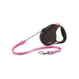 Flexi Color M Рулетка-поводок для собак весом до 20&nbsp;кг (розовый), 5&nbsp;м