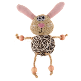 GiGwi Заяц с плетеным мячиком с колокольчиком, игрушка для кошек