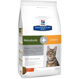 Hill`s PD Metabolic + Urinary Care для взрослых кошек, контроль веса + профилактика мочекаменной болезни, курица, 1,5&nbsp;кг