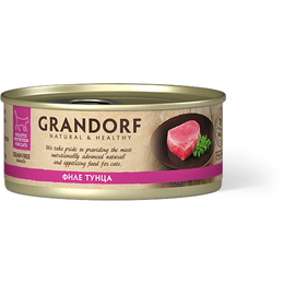Grandorf Grain Free беззерновой для кошек всех возрастов, филе тунца, консервы 70 г