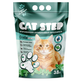 Cat Step «Свежая мята», наполнитель силикагелевый для кошачьего туалета, 3,8 л