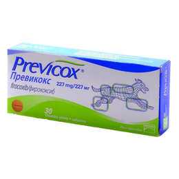 Превикокс 227&nbsp;мг при лечении остеоартрозов и при операциях у собак, 30&nbsp;таблеток