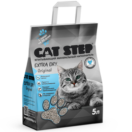 Cat Step Extra Dry Original наполнитель впитывающий минеральный для кошачьего туалета, 5&nbsp;л