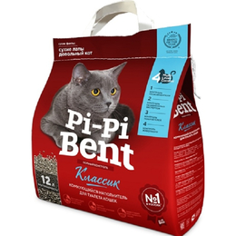 Pi-Pi-Bent Classic наполнитель комкующийся для кошачьих туалетов, 12 л (5 кг)