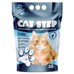 Cat Step «Голубые кристаллы», наполнитель силикагелевый для кошачьего туалета, 3,8 л