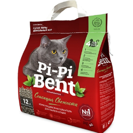 Pi-Pi-Bent «Сенсация Свежести», наполнитель комкующийся для кошачьих туалетов, 12 л (5 кг)