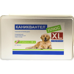 Каниквантел Плюс XL для собак от глистов, 60 таблеток