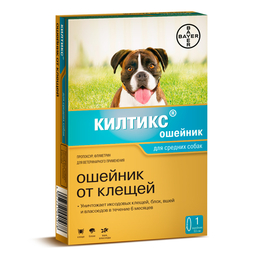 Килтикс ошейник для собак средних пород от клещей и блох, 48 см