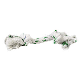Beeztees Канат с 2-мя узлами бело-зеленый мятный вкус, игрушка для собак, 32 см