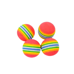 Beeztees Мяч полосатый мягкий, набор игрушек для кошек, 4&nbsp;см, 4&nbsp;шт.