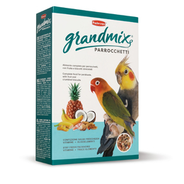 Padovan Grandmix Parrocchetti для средних попугаев с фруктами и бисквитной крошкой, 400&nbsp;г
