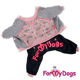 For My Dogs костюм утепленный розовый для собак (16)