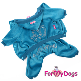 For My Dogs костюм велюровый синий для собак (18)
