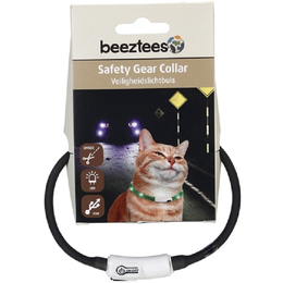 Beeztees Ошейник светящийся с USB для кошек черный 10 мм, 35 см