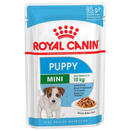 Royal Canin Mini Puppy для щенков мелких пород до 10 месяцев, поддержание иммунитета, мясо, пауч 4+1, 85 г