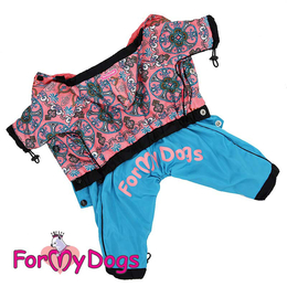 For My Dogs дождевик розово-голубой для собак-девочек (12)